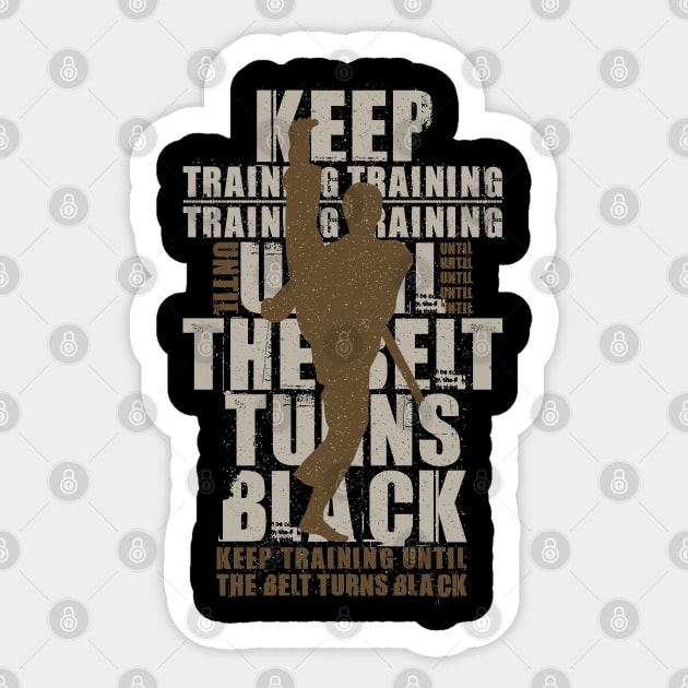 Training Motivation - Karate Sticker by Tesszero